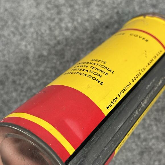 Vintage 60's Wilson Championship Tennis Balls Can 2 Balls Game Sport Room Decor - Picture 4 of 7